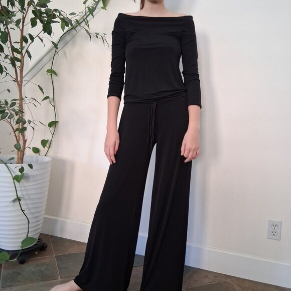 New Eva Varro Black Jumpsuit Romper Long Sleeve - Picture 2 of 6